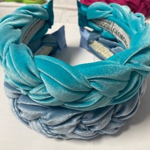 Two Georgie Cole Knotted Velvet Headbands